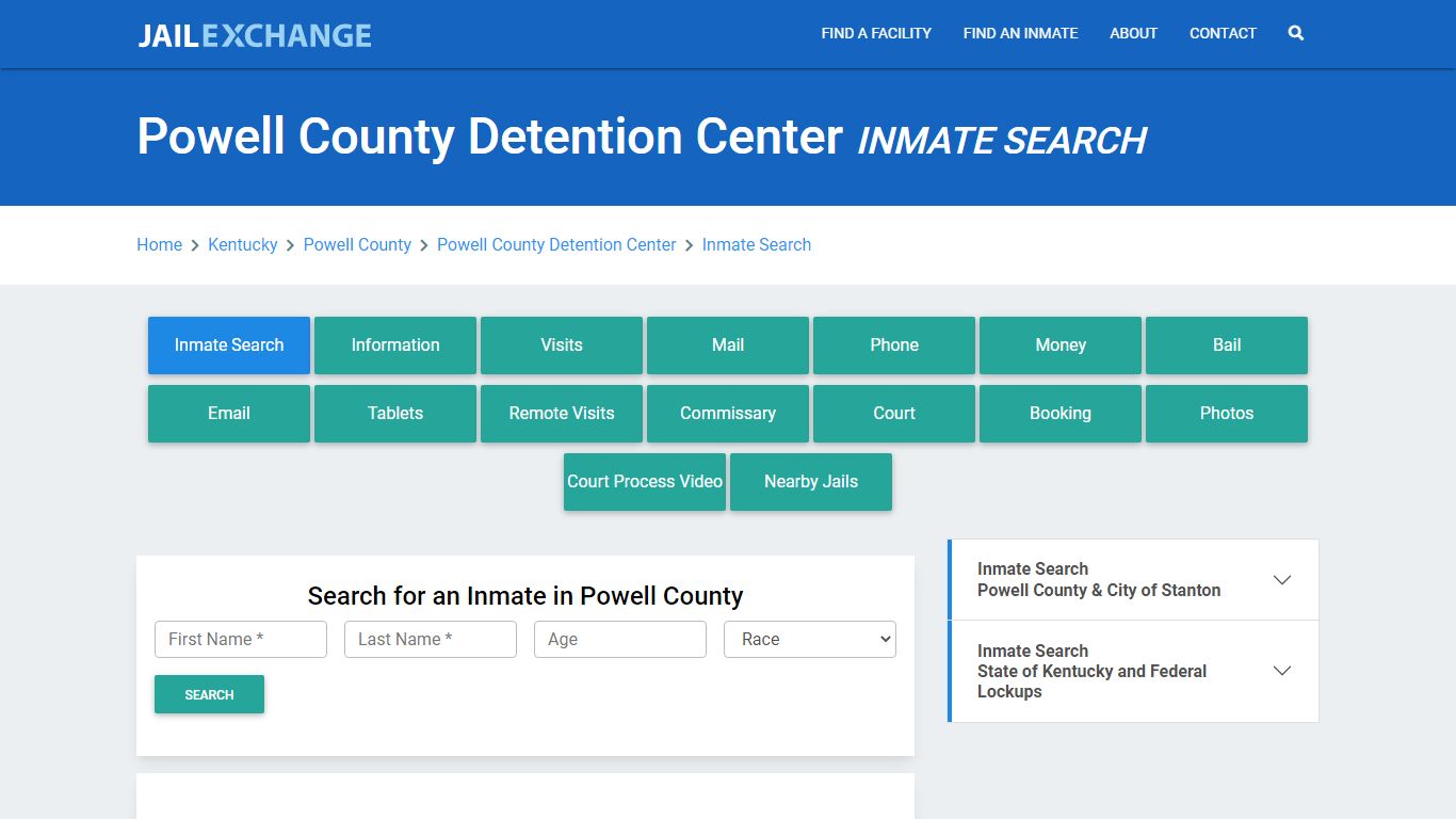 Powell County Detention Center Inmate Search - Jail Exchange